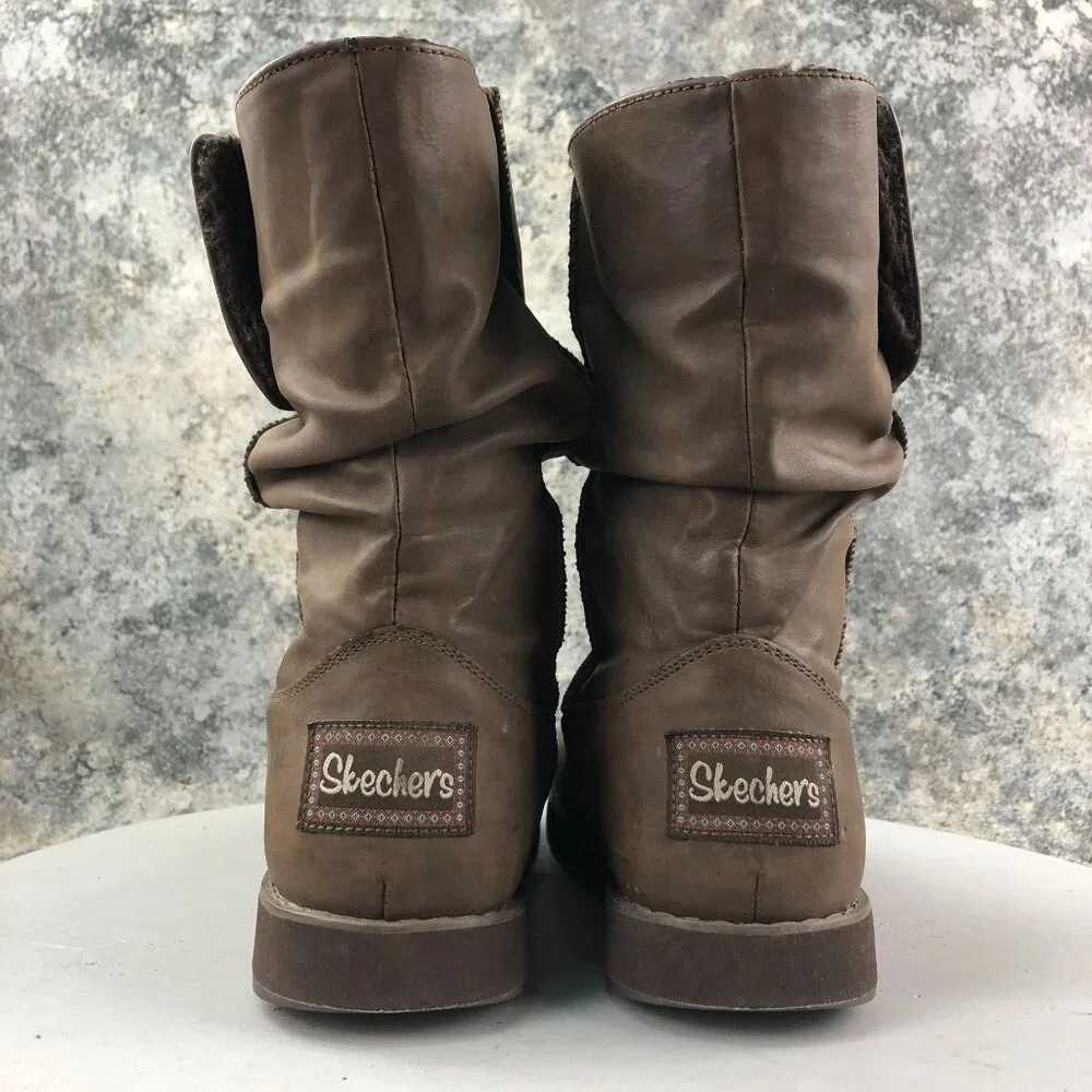 Skechers Women's Size 7 Keepsakes 2.0 Upland Brown Faux Fur Lined Boots 48805TX